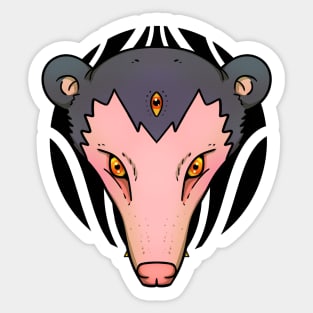 Grumpy Opossum Sticker